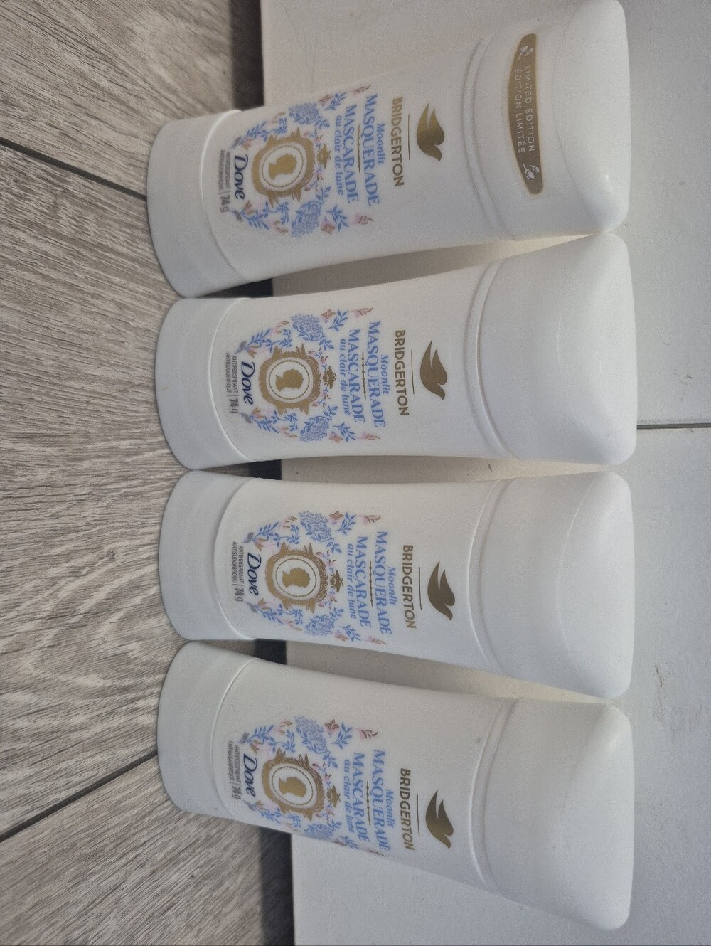 4x Dove Bridgerton Moonlit Masquerade Antiperspirant Limited Edition NEW 74g X 4